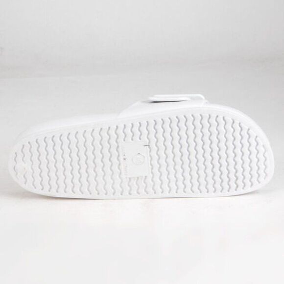 NEW Qupid Buckle Eva Women's White Slides Sandals 8 9 - Picture 3 of 3